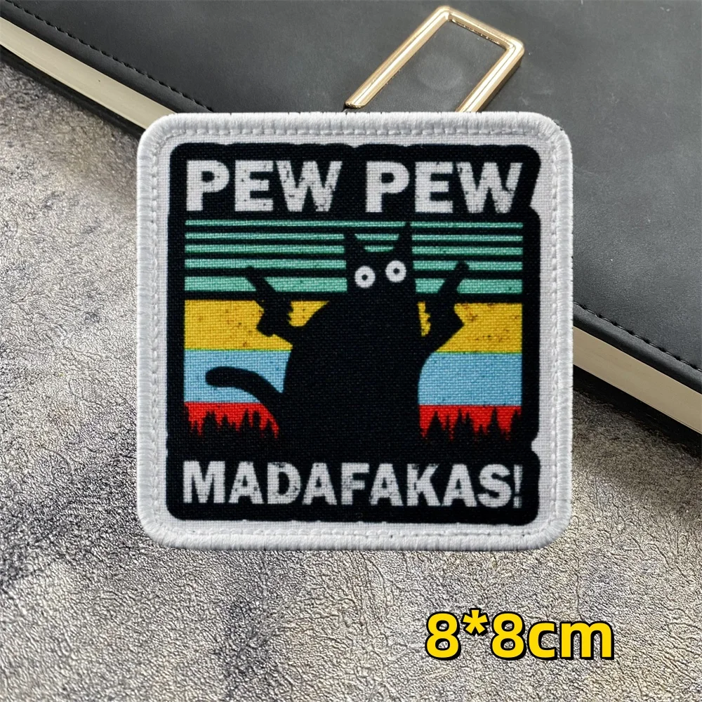 Parche moral gato doble pistola negra – Táctico para chaleco