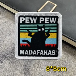 Parche moral gato doble pistola negra – Táctico para chaleco