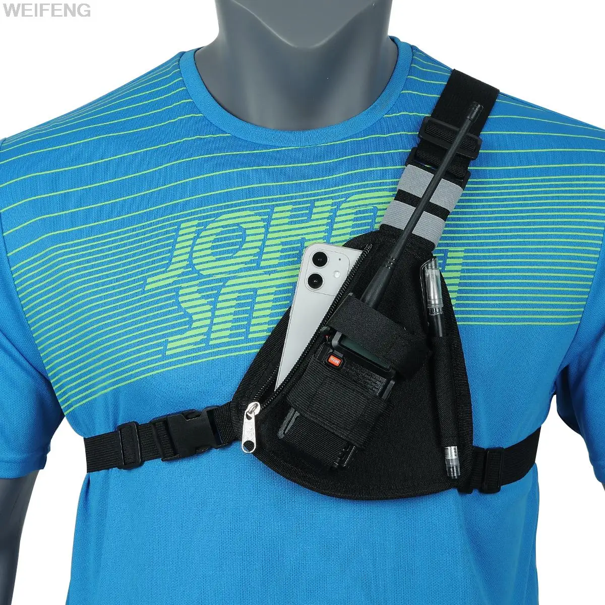 Bolsa pecho táctica para Walkie Talkie – Caza y tiro - imagen 4