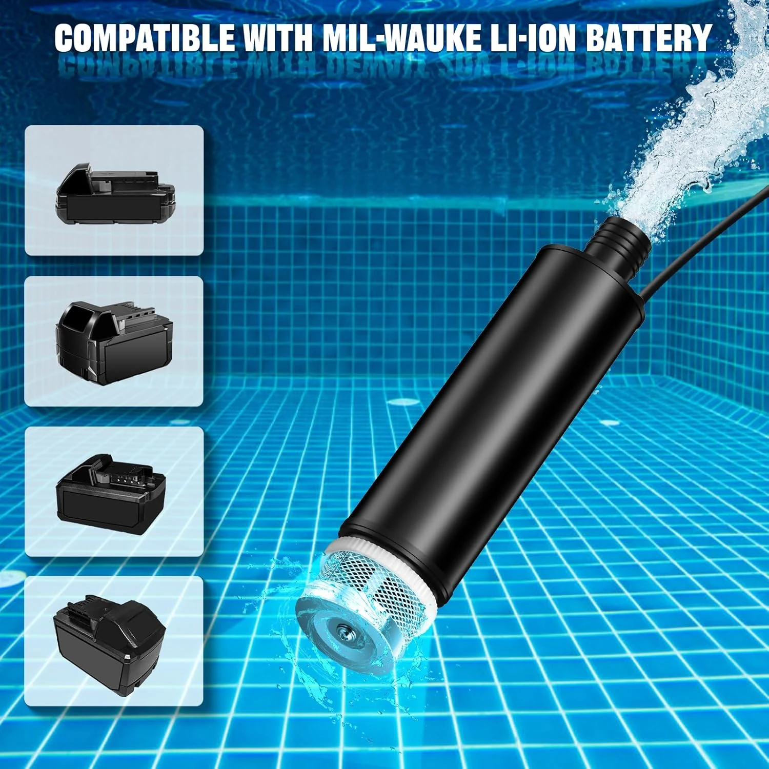 Milwaukee bomba de agua sumergible inalámbrica con filtro sedimentos - imagen 4