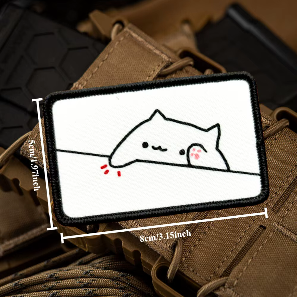 Parche Morale Bongo Fat Cat táctico con velcro para mochila militar - imagen 4