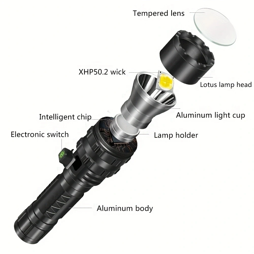 Linterna táctica XHP50 camuflaje LED antorcha impermeable outdoor - imagen 4