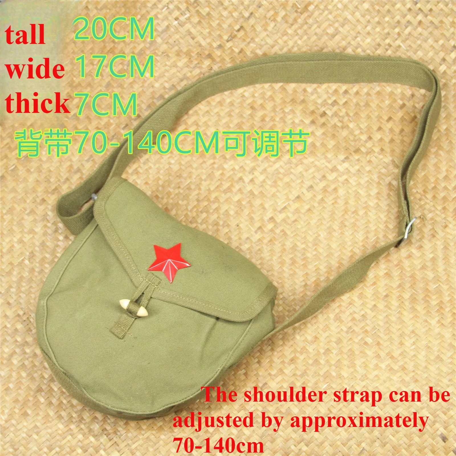 Bolsa táctica para munición y cuchillo de lona vintage chino circular - imagen 3