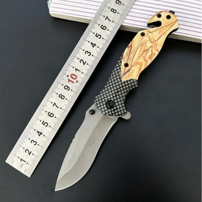 Cuchillo plegable de acero inoxidable para bolsillo supervivencia - imagen 3