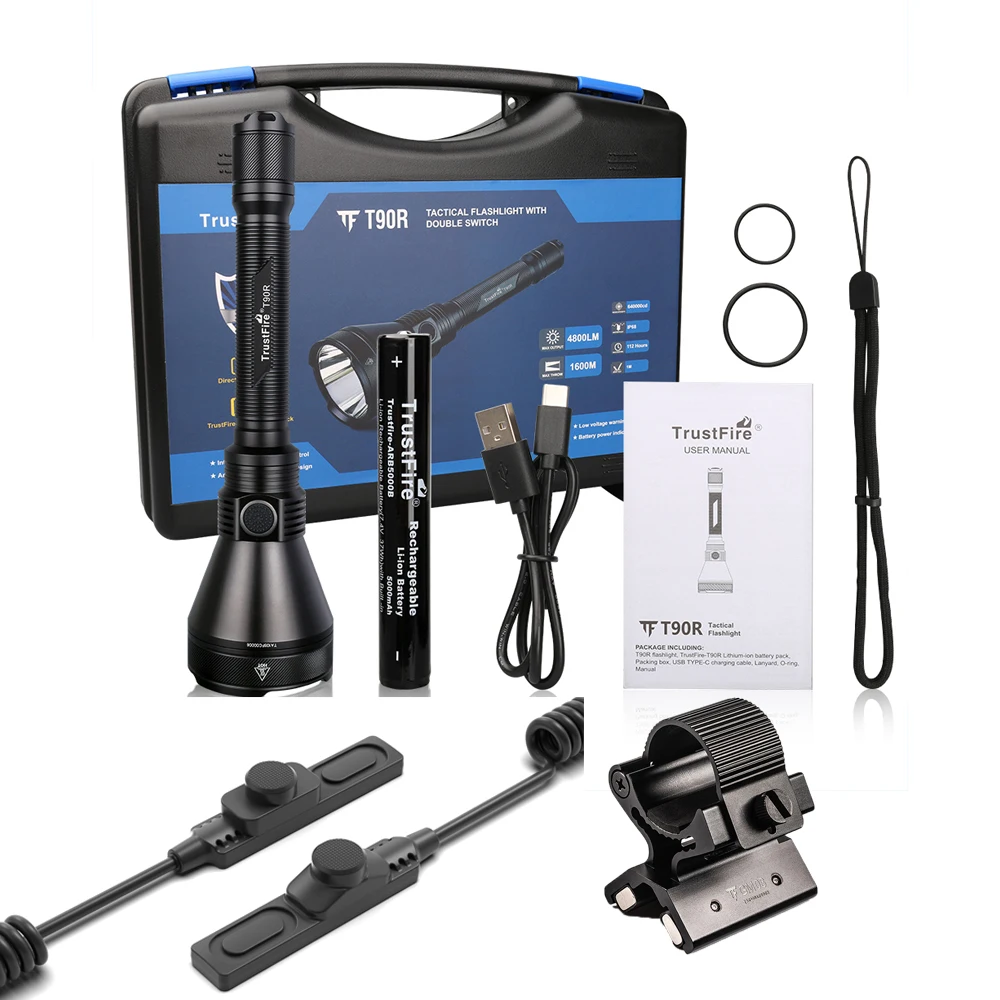 Trustfire T90R linterna táctica recargable USB C alta potencia