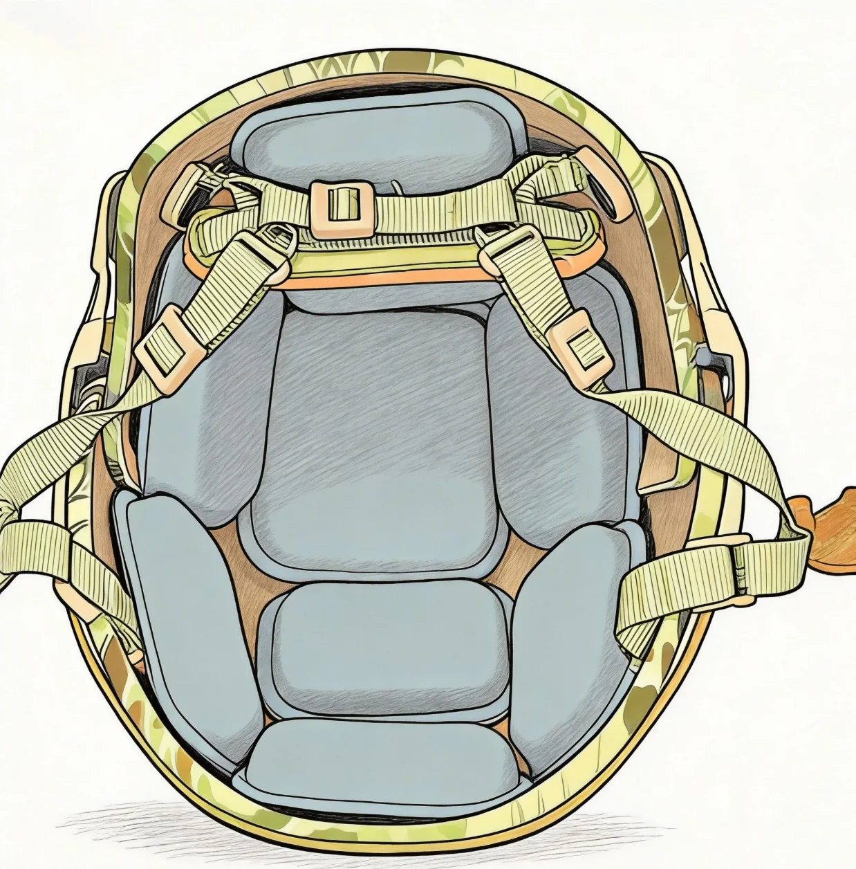 Forro viscoelástico de espuma para casco AF: acolchado protector - imagen 3