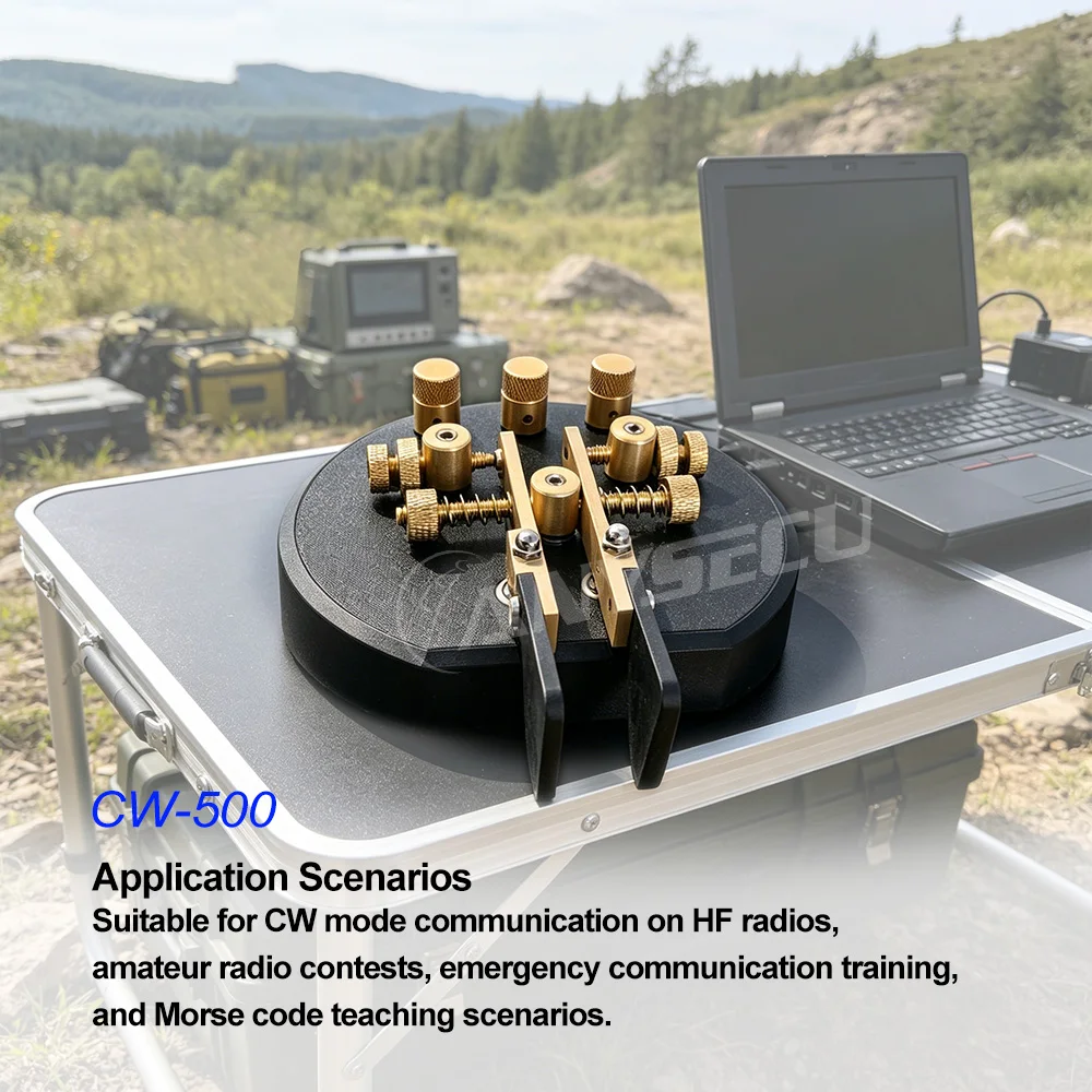 Anysecu CW-500 manipulador CW radioaficionado doble paleta latón - imagen 5