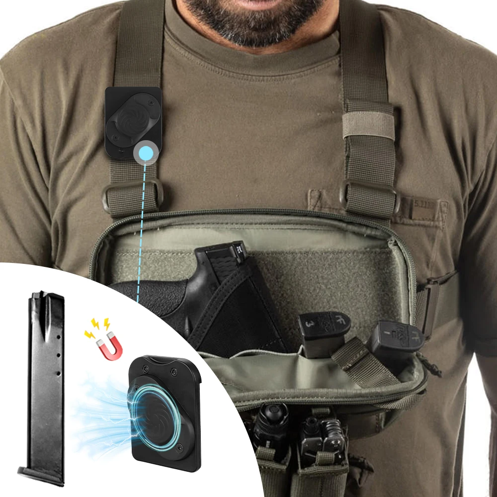 Funda táctica magnética para pistola recubierta de goma - imagen 2