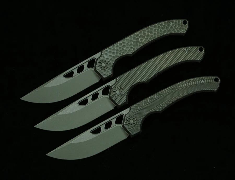 LEMIFSHE BRB4 XL: cuchillo plegable de acero N690 con mango de titanio