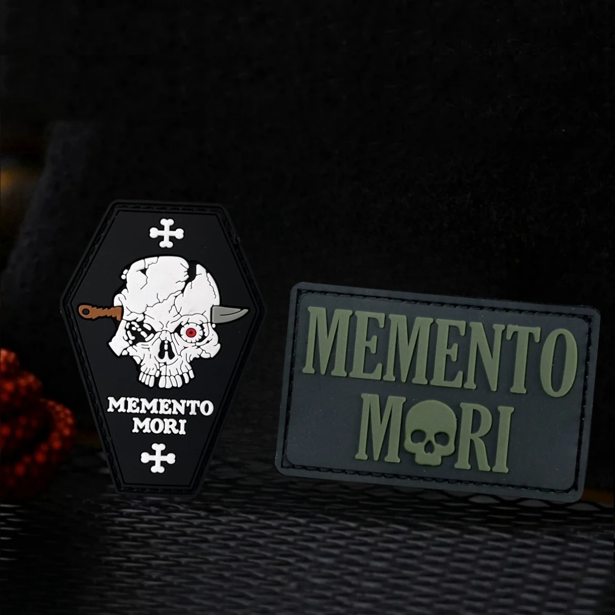 Parche táctico PVC calavera Memento Mori para ropa militar y outdoor - imagen 2