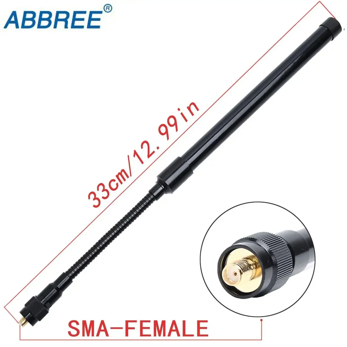 Antena táctica plegable ABBREE AR-148 con conector SMA-Hembra