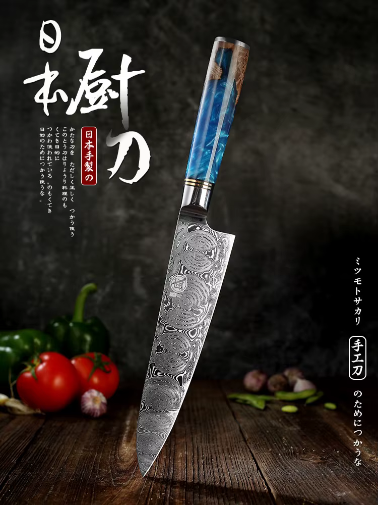 Mango de repuesto madera blanca para cuchillo chef japonés - imagen 4
