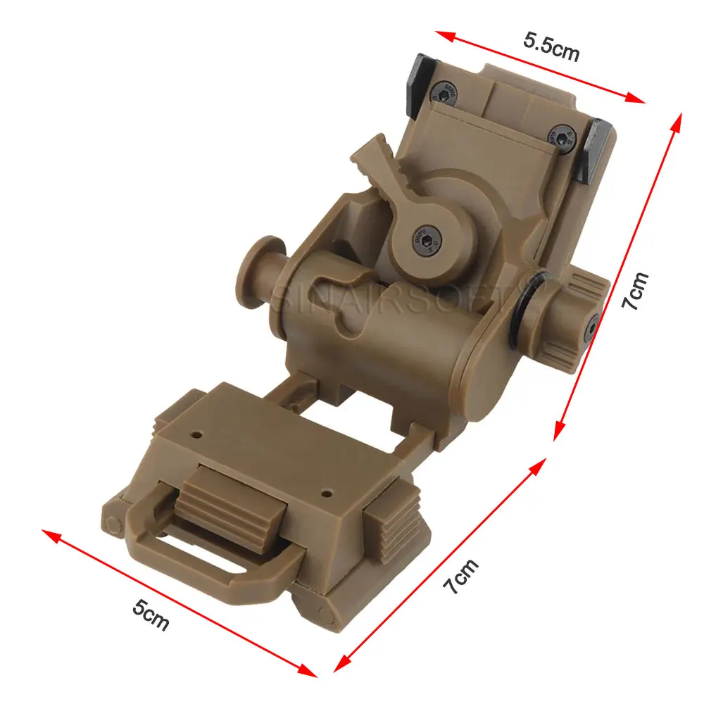 Soporte de montaje L4 G24 NVG visto de frente