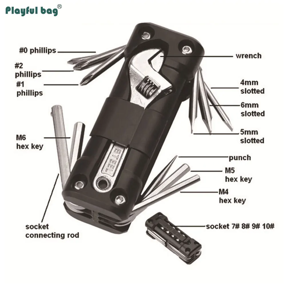 Herramienta multifuncional para camping moto ripstop llave hexagonal - imagen 4