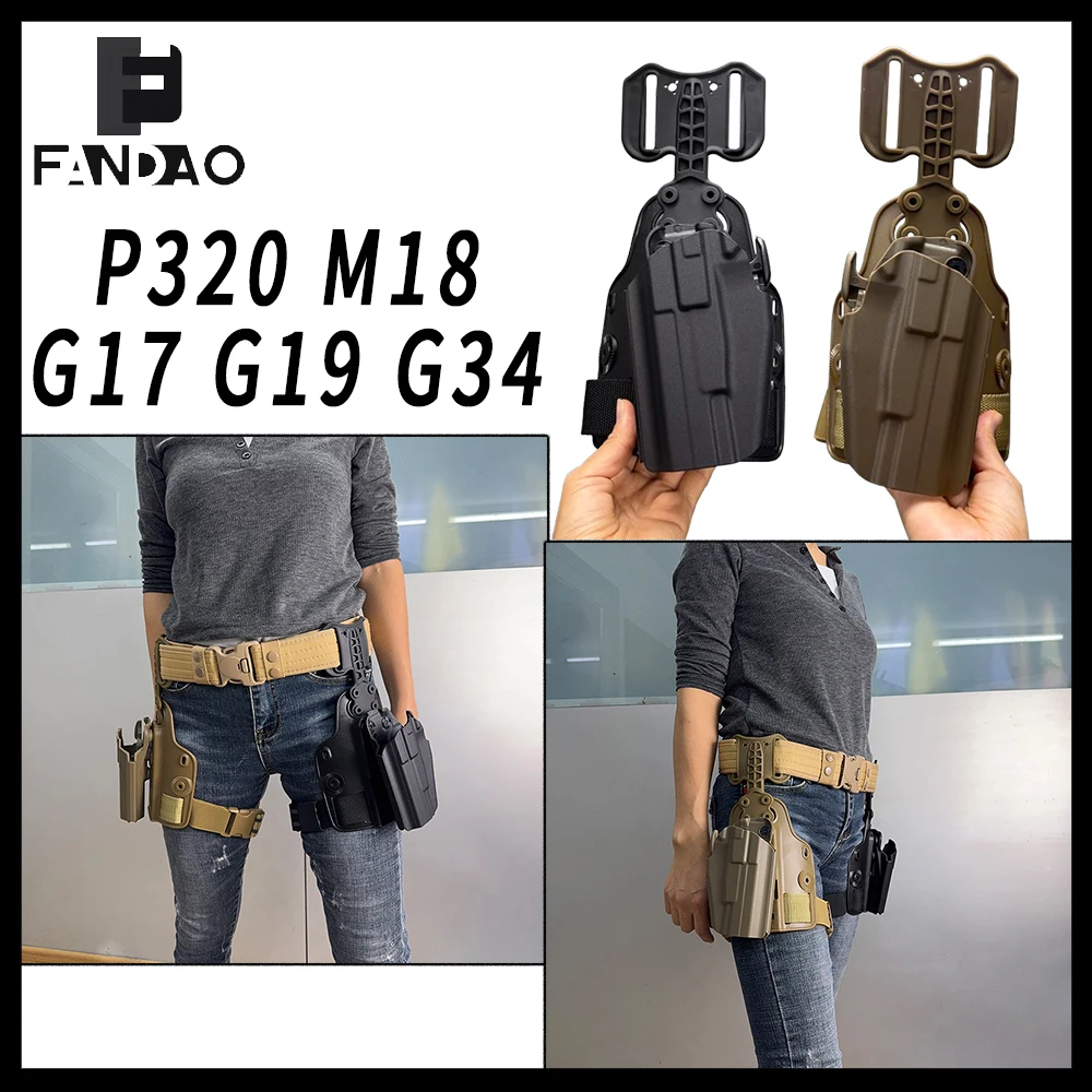 Funda táctica pistola Airsoft para Sig P320 con liberación rápida - imagen 5