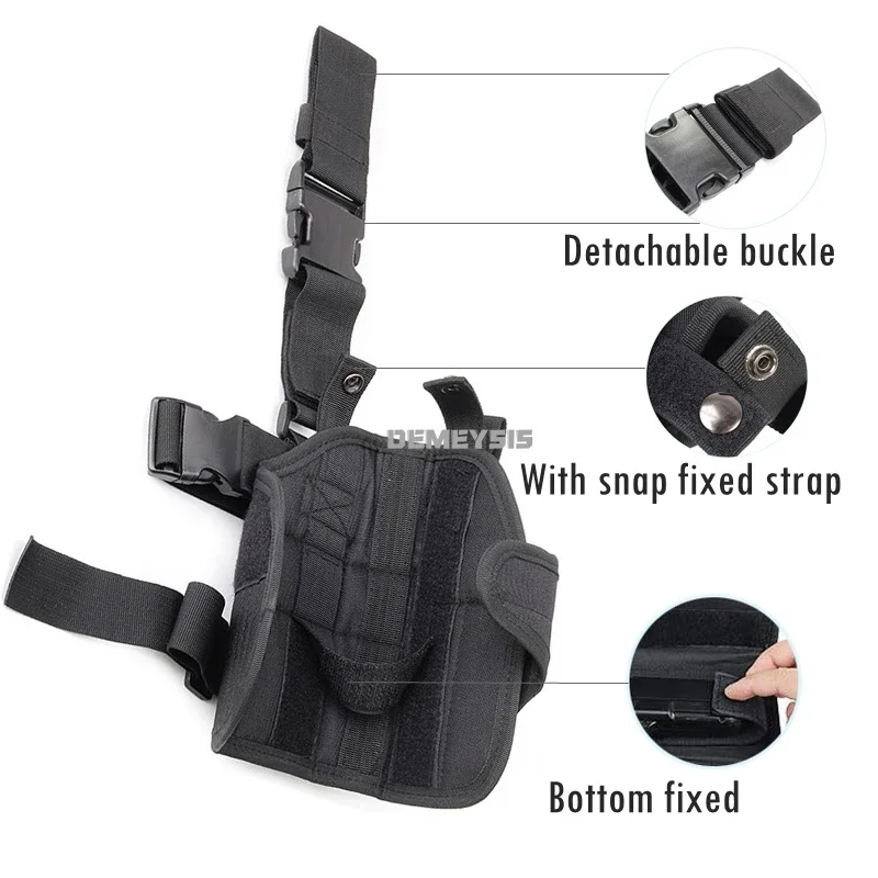Funda táctica para pistola diestros en muslo, universal - imagen 3