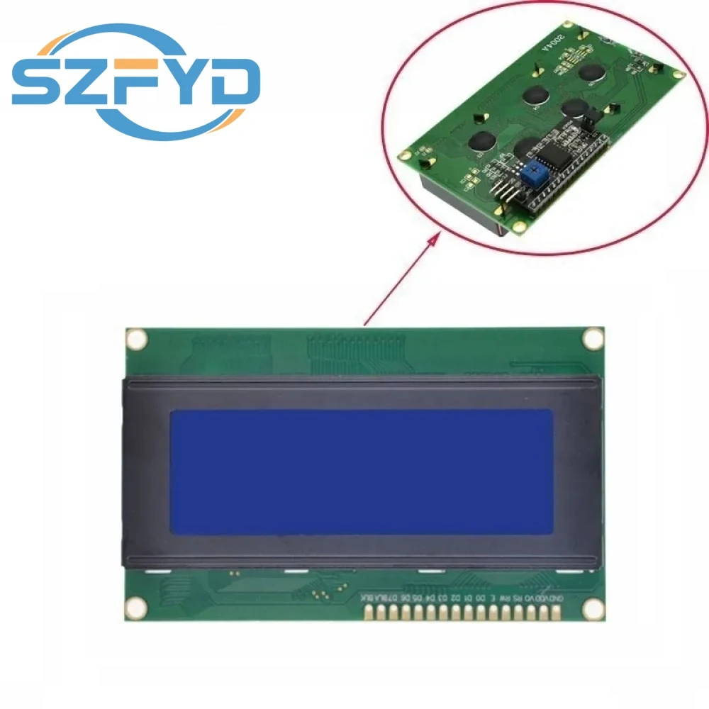 Pantalla LCD 20x4 con interface I2C para Arduino – Módulo caracteres azul/verde/blanco - imagen 4