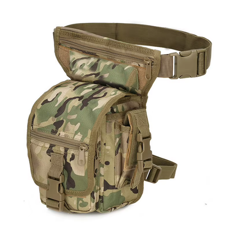 Bolsa táctica de pierna MOLLE nailon camuflaje para hombre caza - imagen 4