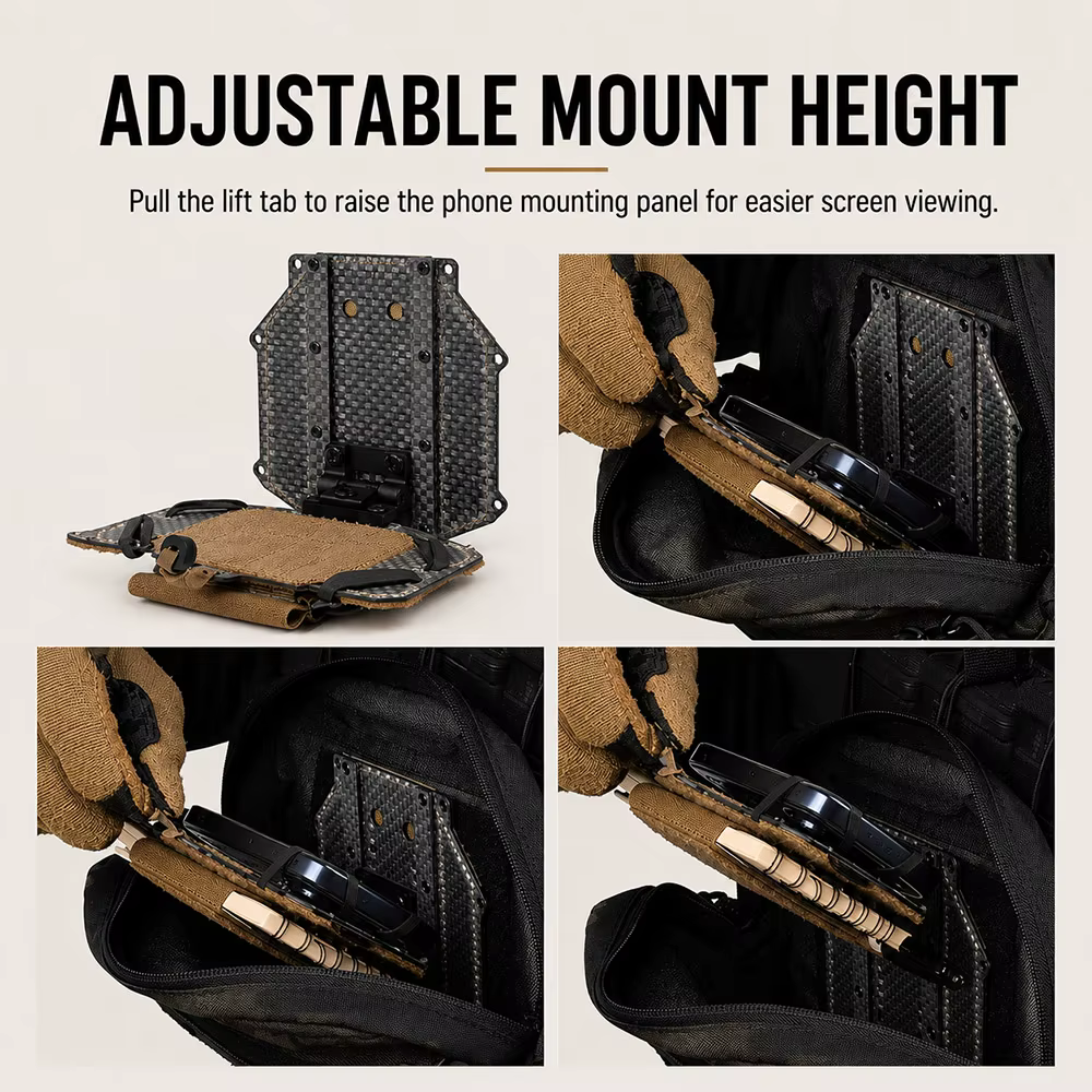 Soporte táctico EUD oculto para móvil con altura ajustable - imagen 3