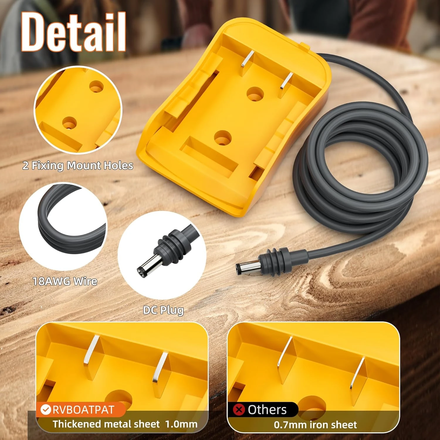 Adaptador DeWalt 18V 20V – Conector carga universal baterías herramientas - imagen 3