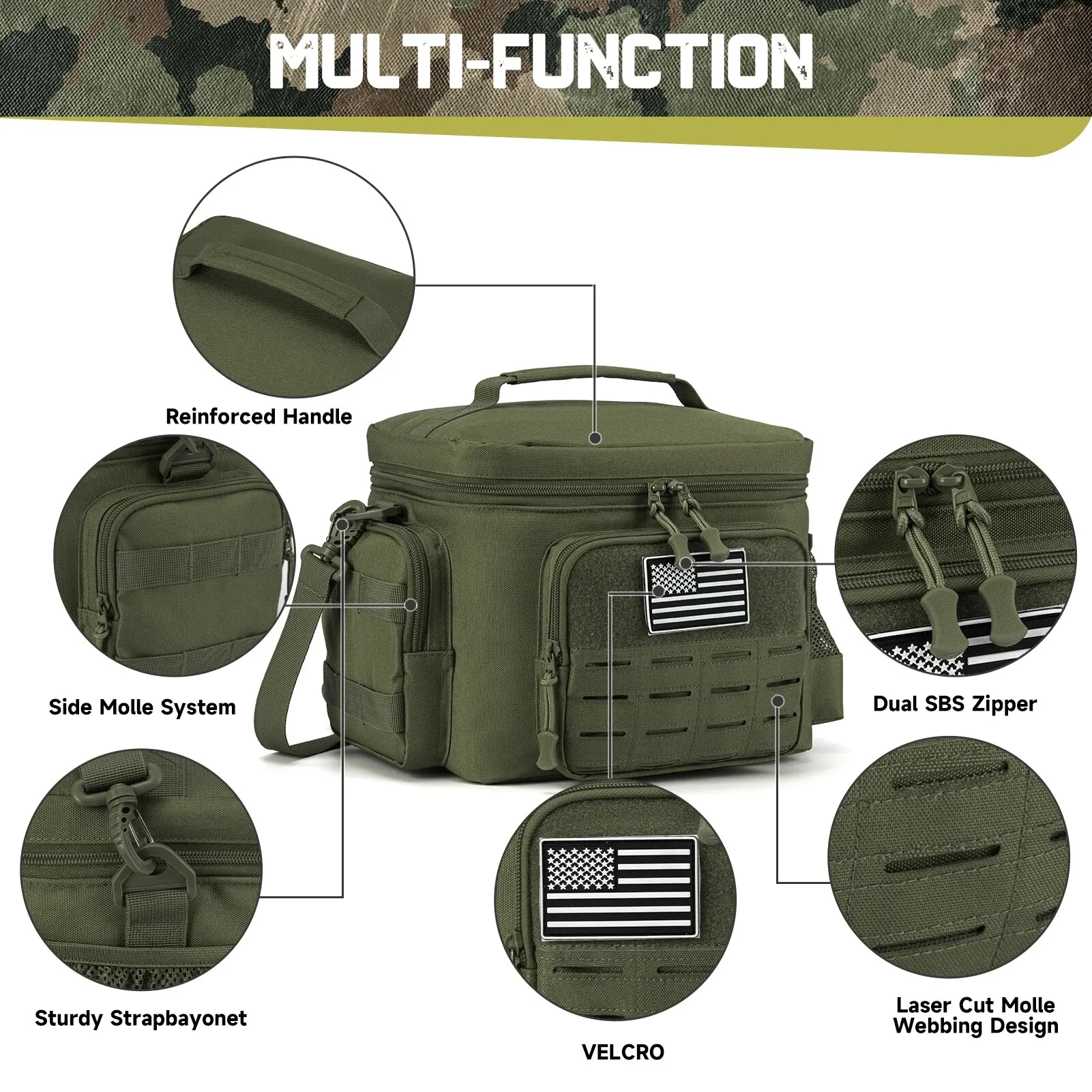 Bolsa térmica táctica – Outdoor aislada hermética resistente picnic
