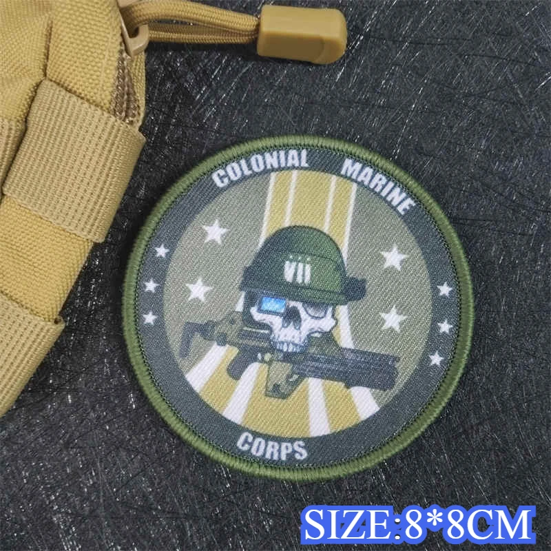 Parche táctico Marines Corps con Velcro adhesivo para ropa y mochilas - imagen 3