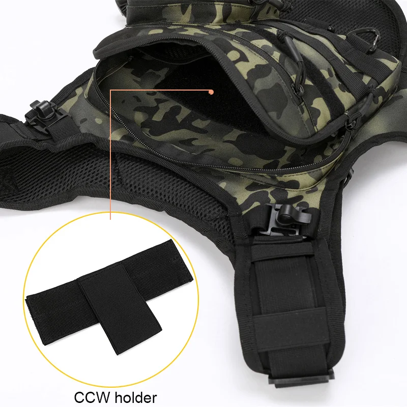 Chaleco Táctico con Mochila Molle para Outdoor y Entrenamiento