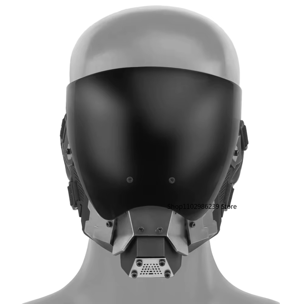 Máscara cyberpunk Airsoft: media cara desmontable antiniebla - imagen 4
