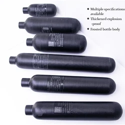 Tanque de buceo HPA fibra carbono mate alta presión