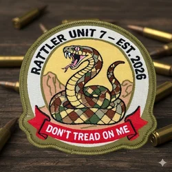 Parche táctico serpiente No pises mi terreno gancho y bucle insignia