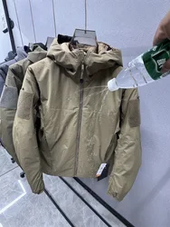 Abrigo táctico algodón capucha transpirable resistente al viento