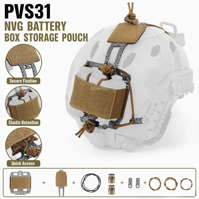 Bolsa batería ajustable PVS-31 NVG para casco - imagen 3