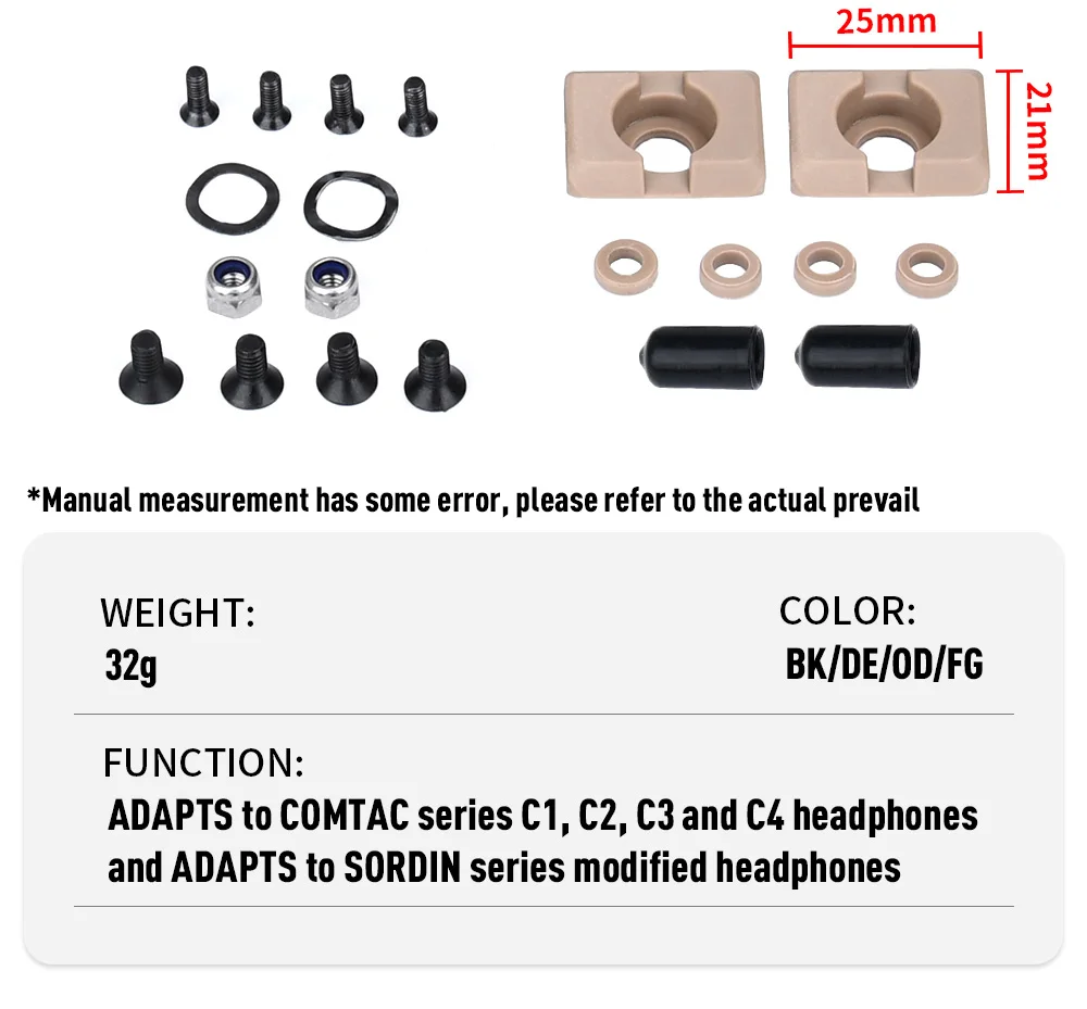 Soporte de suspensión en color desert para casco militar