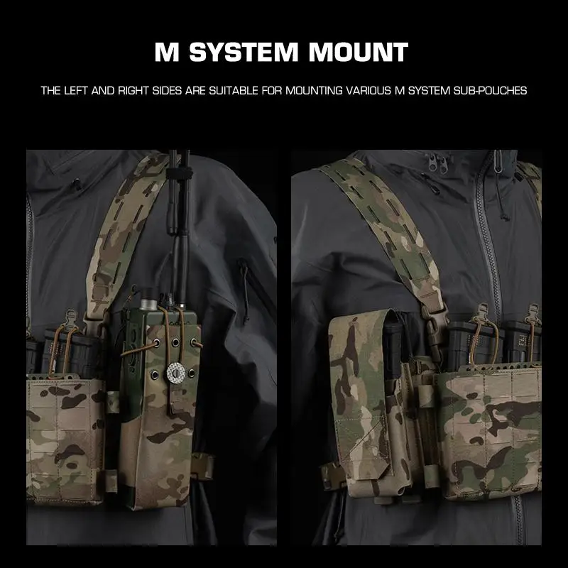 Placa portadora MOLLE modular de pecho táctica cortada con láser - imagen 3