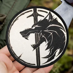 Parche militar lobo con velcro gancho y bucle para chaleco
