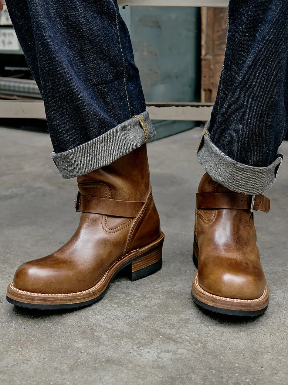 KOWM Botas de trekking de cuero marrones para hombre, Goodyear - imagen 3