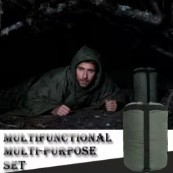 Poncho táctico woobie de camuflaje ripstop con aislamiento y viento