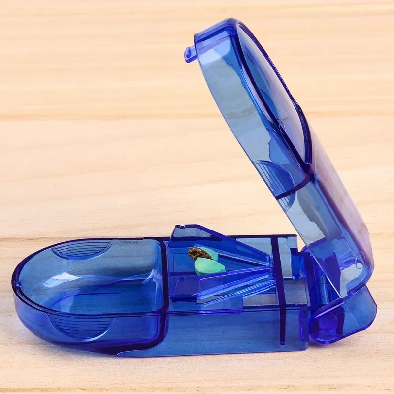 Cortador de pastillas transparente dispensador para medicamentos - imagen 5
