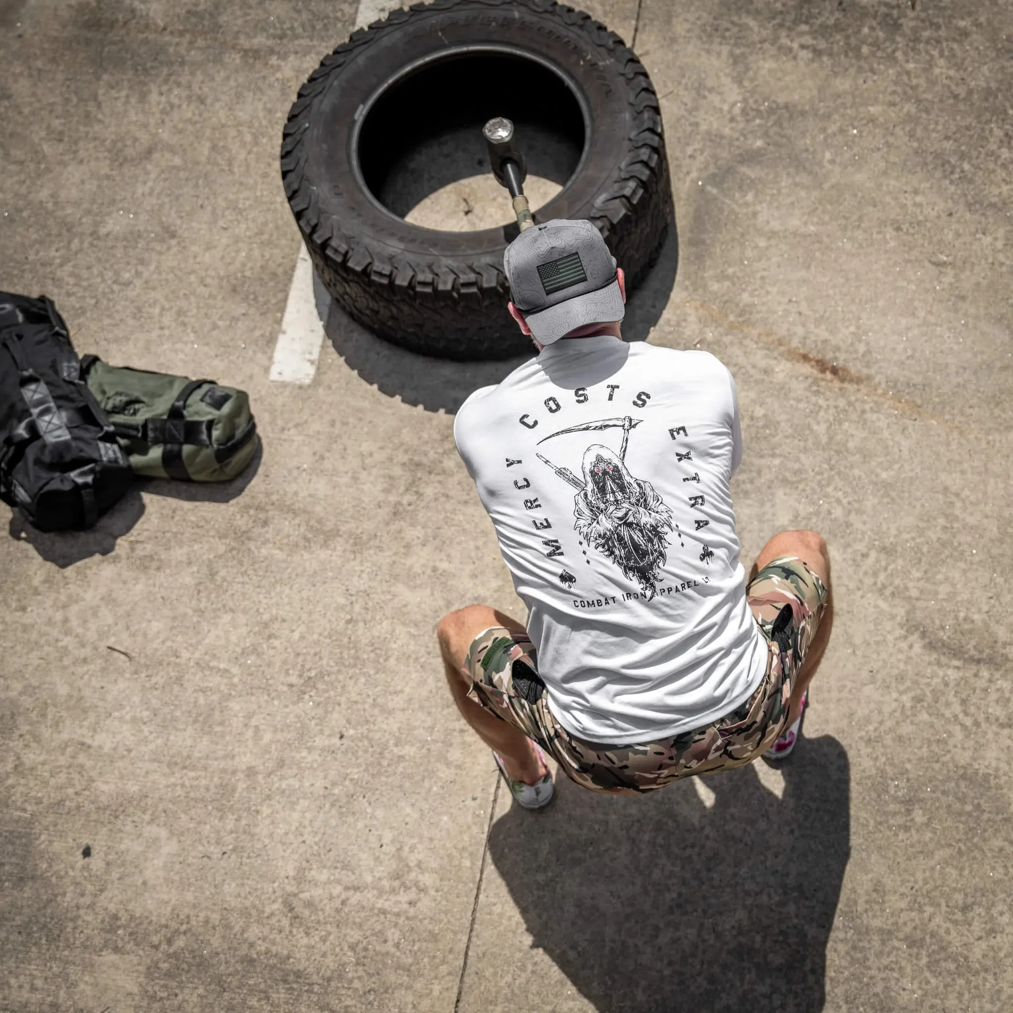Mercy Costs Extra camiseta militar Combat Iron de algodón para hombre - imagen 4