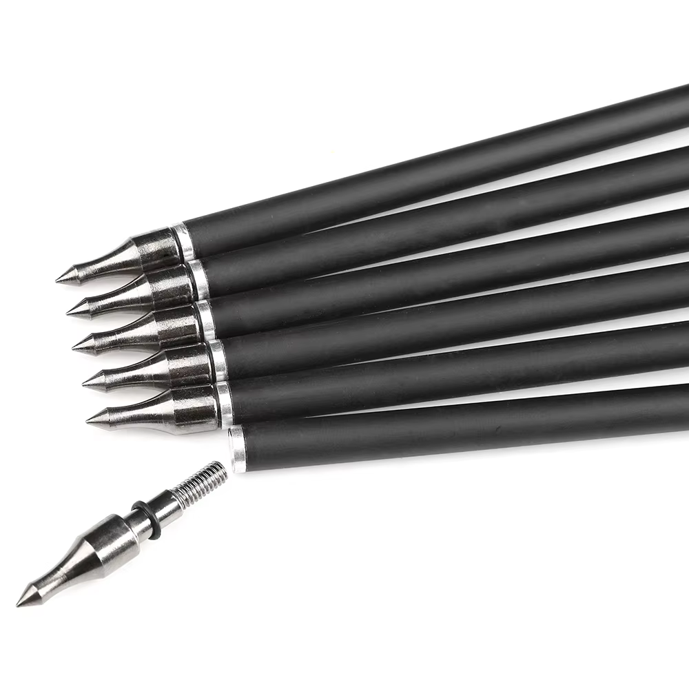 Flechas de carbono con nock y pluma de pavo para tiro con arco - imagen 3