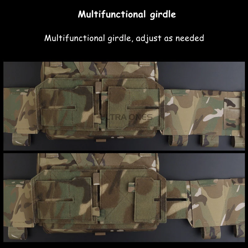 KZ Chaleco táctico MOLLE panel triple cargador liberación rápida