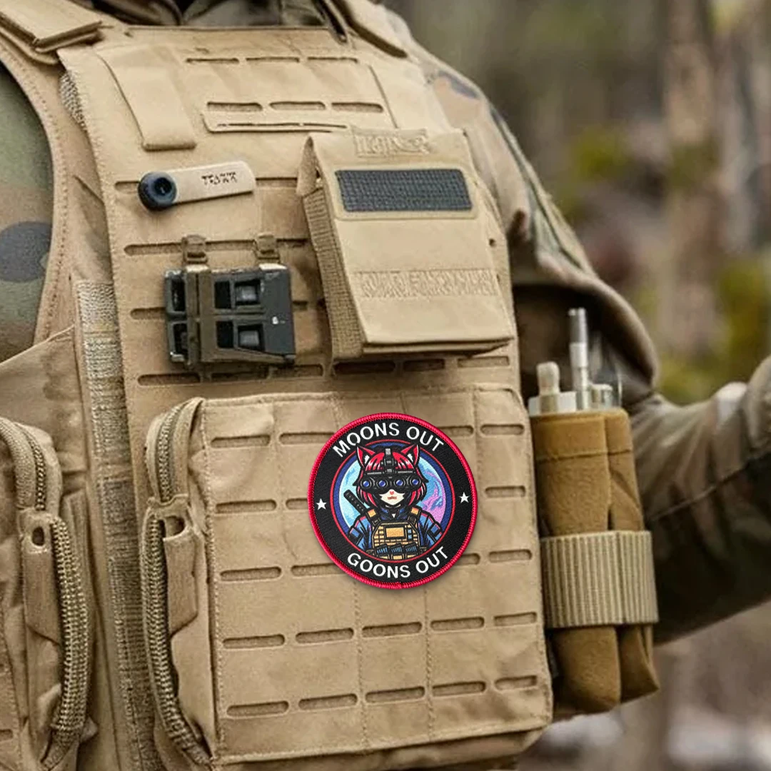 Parche táctica MOLLE gancho y bucle Waifu NVG airsoft mochila - imagen 3