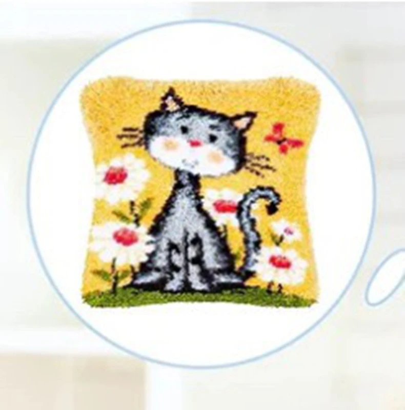 Alfombra bordada para mascotas con textura densa