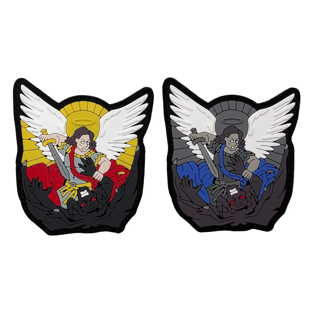 Parche PVC con gancho y bucle, diseño de alas de ángel
