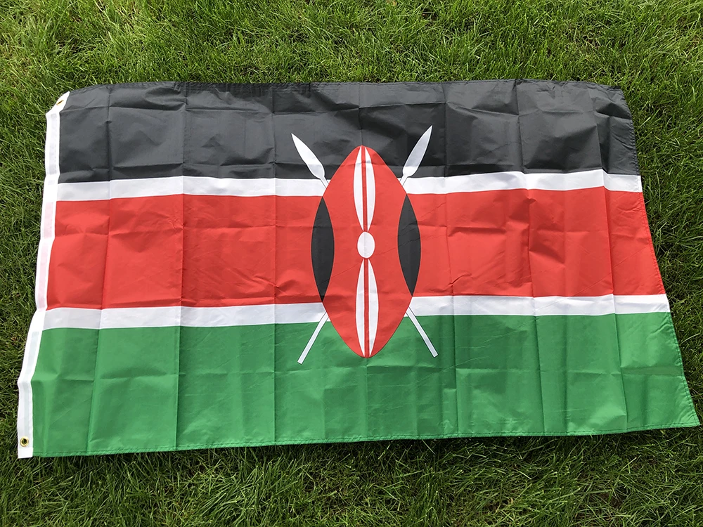 Bandera de Kenia táctica exterior resistente de poliéster - imagen 3