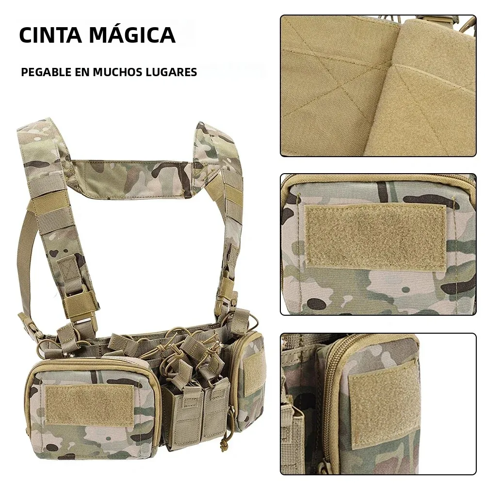 SINAIRSOFT Chaleco Táctico MOLLE nailon con bolsillos para cargadores - imagen 5