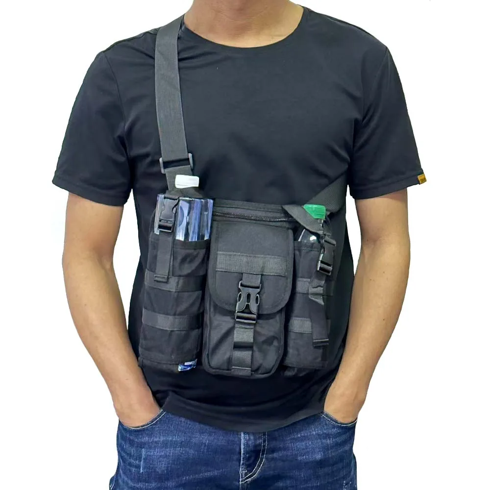 Bolso táctico multibolsillo portabotellas para viaje exterior