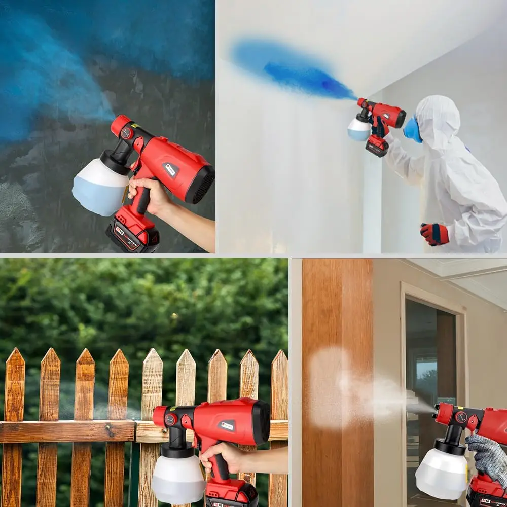 Pistola de pintura inalámbrica para muebles compatible Makita DeWalt - imagen 4