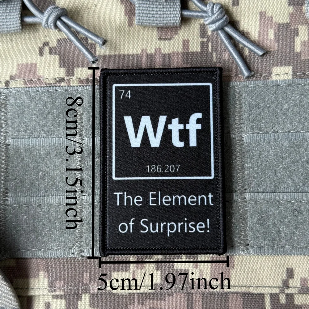 Parche militar táctico divertido bordado con velcro para mochila