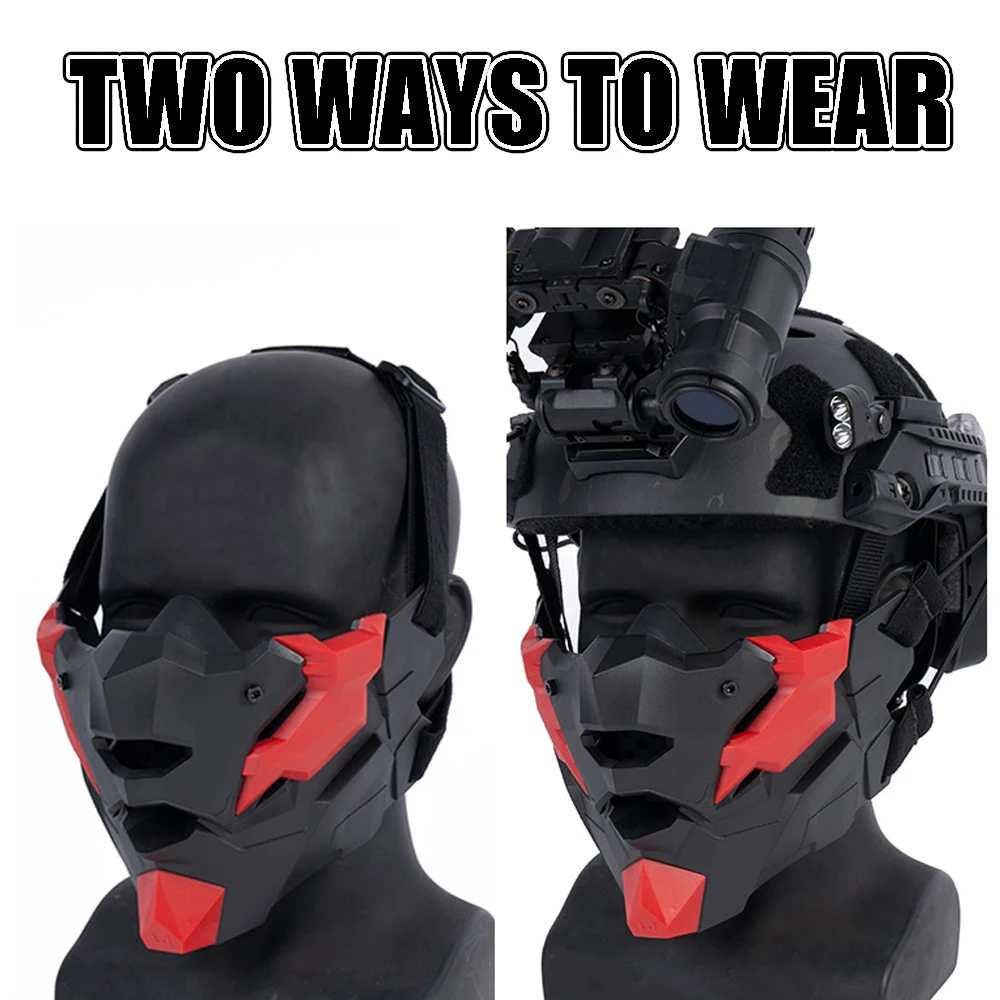 Máscara mecánica Demon Plates para Halloween y cosplay táctica - imagen 2